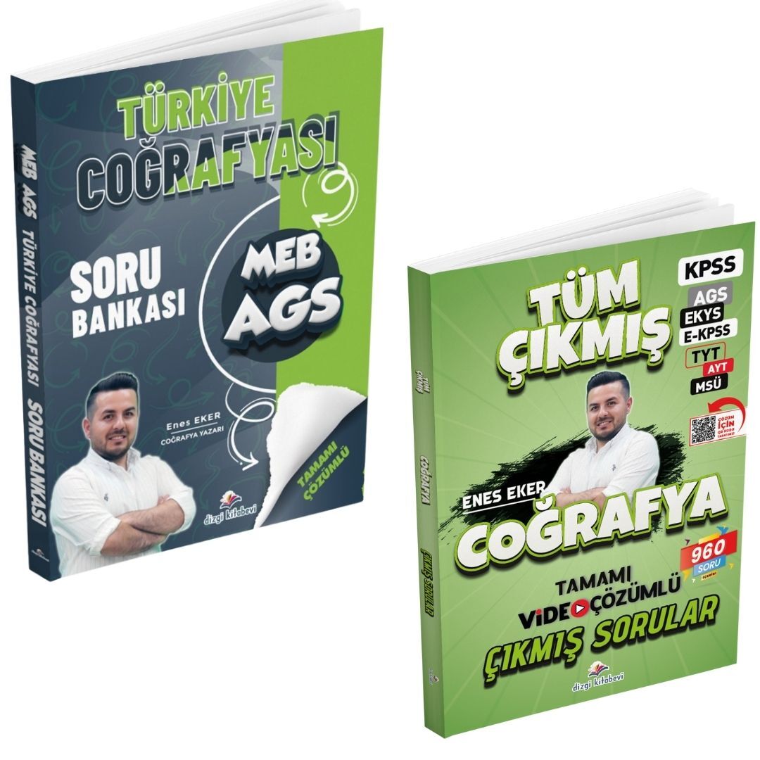 Dizgi Kitap 2026 MEB AGS Türkiye Coğrafyası Tamamı Çözümlü Soru Bankası ve Çıkmış Sorular Seti Enes Eker