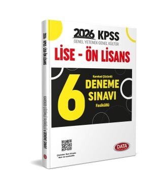 Kpss Gy-Gk Lise Ön Lisans Fasiküllü Karekod Çözümlü 6 Deneme Sınavı Data Yayınları