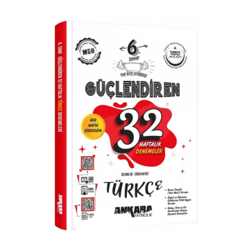 Ankara Yayıncılık 6. Sınıf Türkçe Güçlendiren 32 Haftalık Kazanım Denemeleri