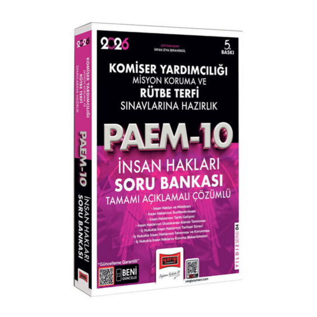 2026 PAEM Komiser Yardımcılığı ve Rütbe Terfi Sınavlarına Hazırlık İnsan Hakları Soru Bankası Yargı Yayınları