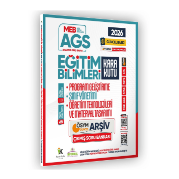 2026 MEB AGS Eğitim Bilimleri Kara Kutu Program Geliştirme-Sınıf-Materyal ÖSYM Çıkmış Soru Bankası İnformal Yayınları