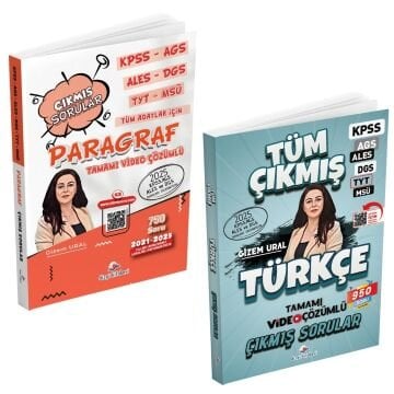 Dizgi Kitap KPSS AGS ALES DGS TYT MSÜ Tüm Adaylar İçin Tamamı Video Çözümlü Paragraf ve Türkçe Çıkmış Sorular Seti Gizem Ural