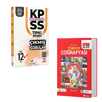 Dizgi Kitap 2026 KPSS Genel Yetenek Genel Kültür Son 12 Yıl PDF Çözümlü Tıpkı Basım Çıkmış Sorular Haritalarla Türkiye Coğrafyası Kitabı Hediyeli