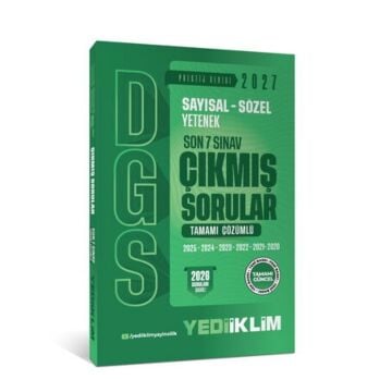 Yediiklim 2027 DGS Sayısal – Sözel Yetenek Son 7 Sınav Tamamı Çözümlü Çıkmış Sorular (2026 dahil)