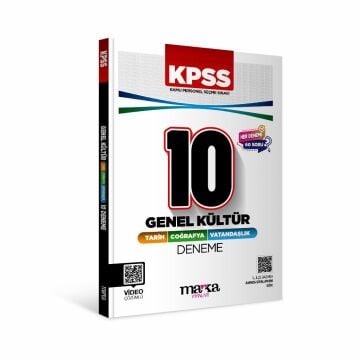 Marka Yayınları KPSS Genel Kültür Tarih-Coğrafya-Vatandaşlık Tamamı Video Çözümlü 10 Deneme
