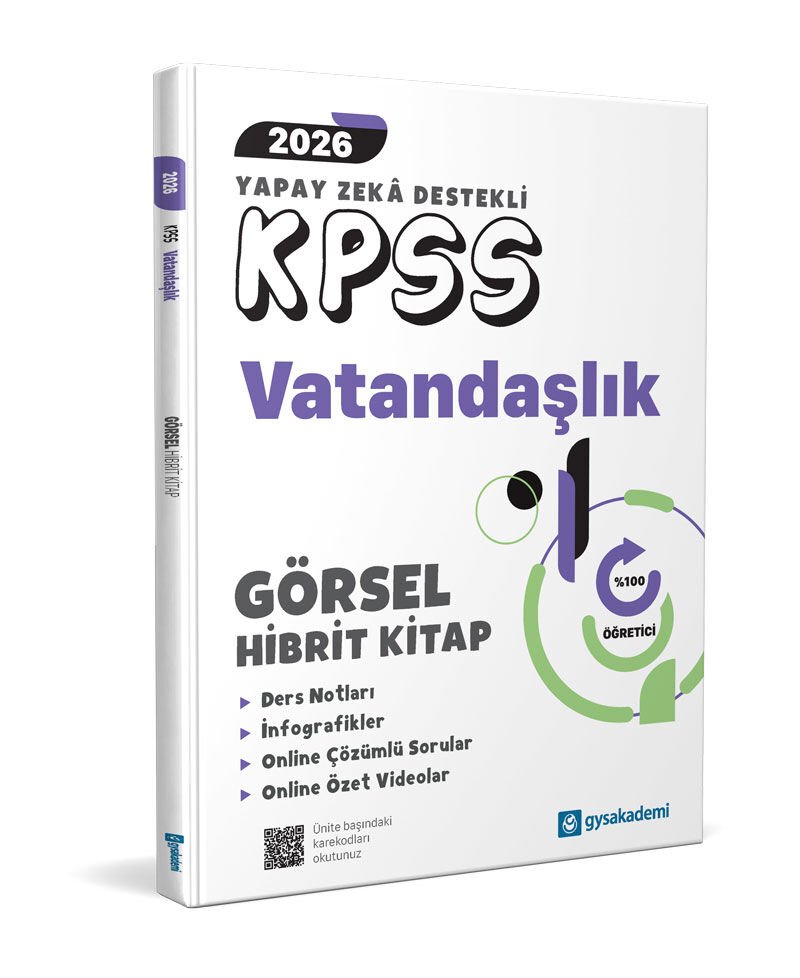 2026 KPSS Yapay Zeka Destekli Vatandaşlık Görsel Hibrit Kitap Gys Akademi Yayınları