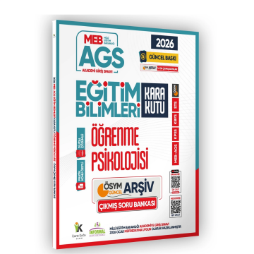 2026 MEB AGS Eğitim Bilimlerinin Kara Kutusu ÖĞRENME PSİKOLOJİSİ ÖSYM Çıkmış Soru Bankası Çözümlü İnformal Yayınları