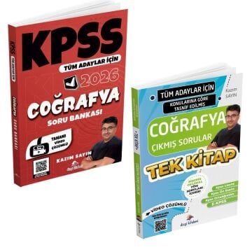 Dizgi Kitap 2026 Tüm Adaylar İçin KPSS Coğrafya Tamamı Video Çözümlü Soru Bankası ve Çıkmış Sorular Seti Kazım Sayın
