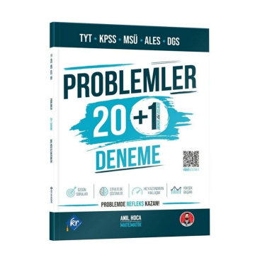 TYT KPSS MSÜ ALES DGS Anıl Hoca Problemler 20+1 Deneme Çözümlü KR Akademi
