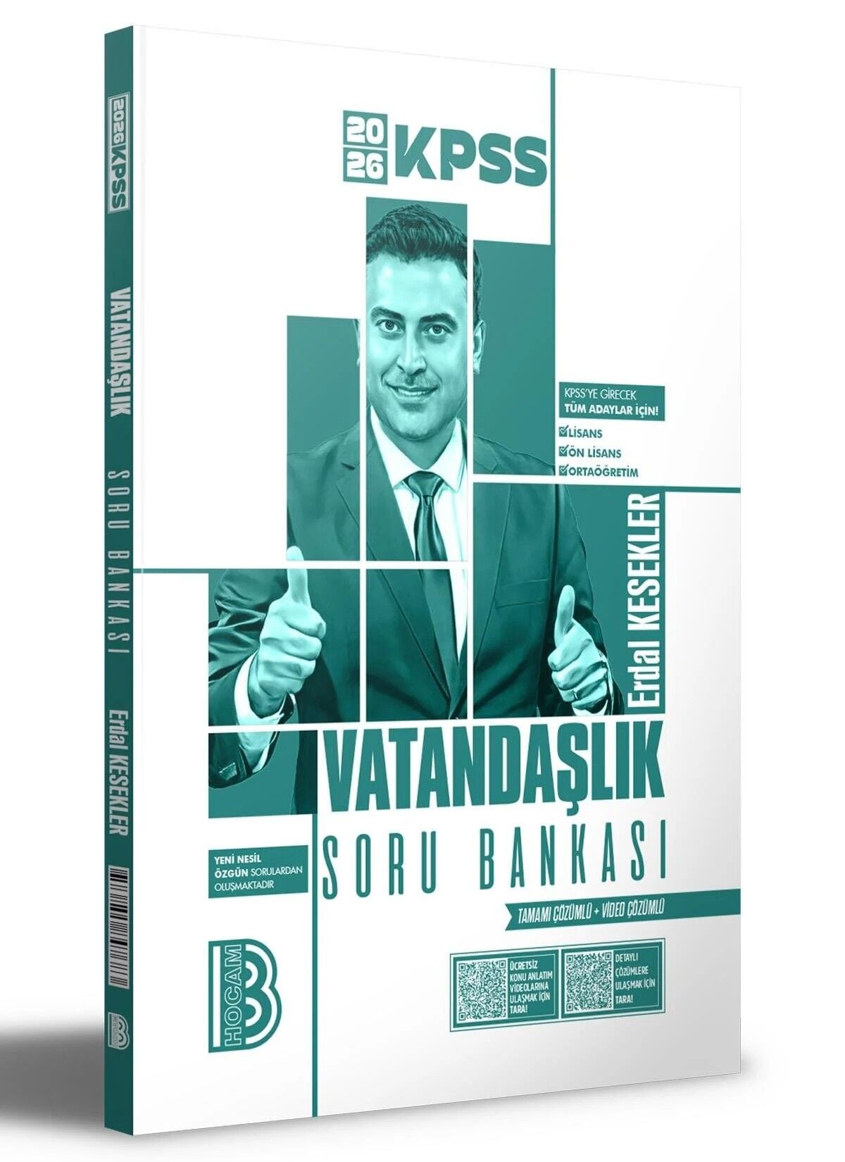 2026 KPSS Vatandaşlık Tamamı Video Çözümlü Soru Bankası Erdal Kesekler Benim Hocam Yayınları