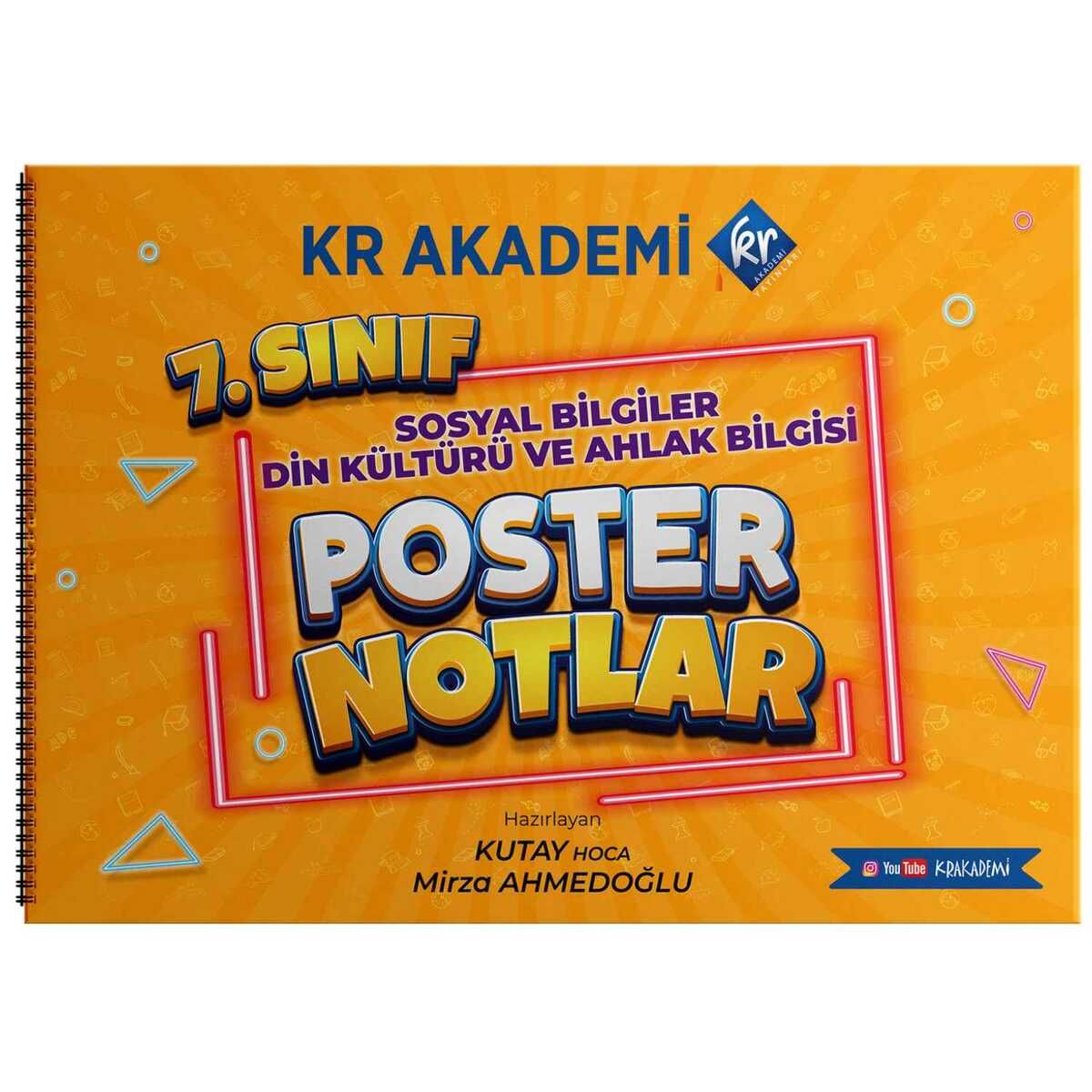 KR Akademi 7. Sınıf Sosyal Bilgiler - Din Kültürü ve Ahlak Bilgisi Poster Notlar