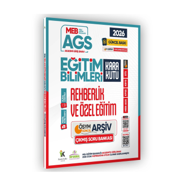 2026 MEB AGS Eğitim Bilimlerinin Kara Kutusu REHBERLİK-ÖZEL ÖĞRETİM ÖSYM Çıkmış Soru Bankası Çözümlü İnformal Yayınları