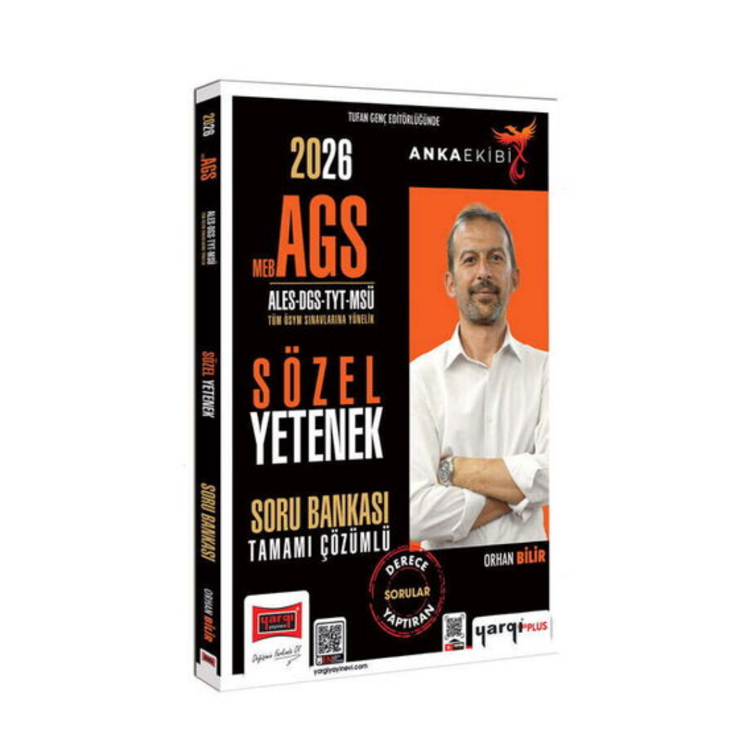 2026 MEB-AGS ALES DGS TYT MSÜ Sözel Yetenek Tamamı Çözümlü Soru Bankası (Orhan Bilir) Yargı Yayınları