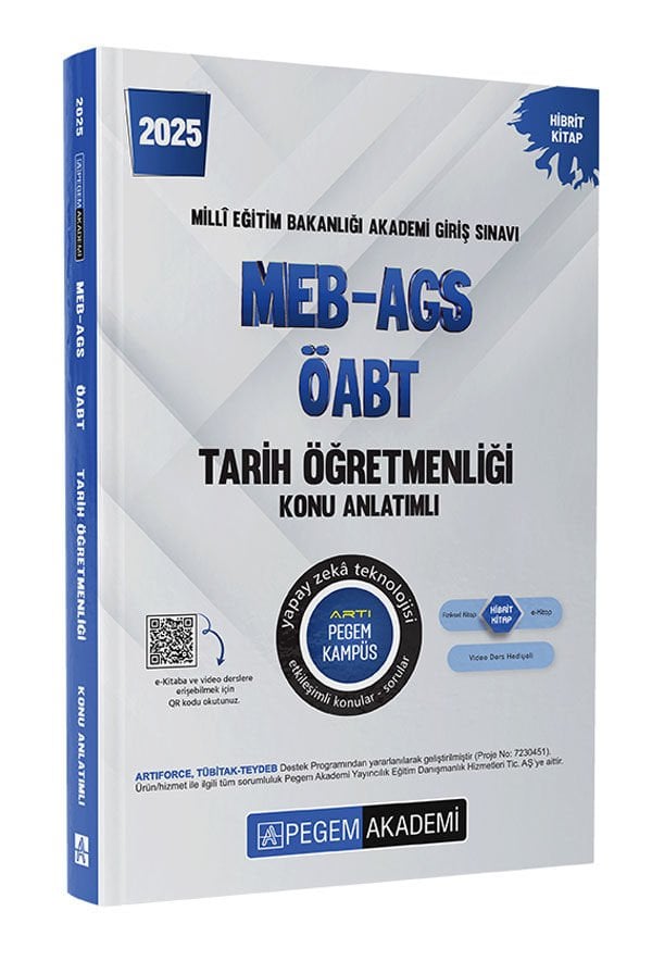 2025 MEB-AGS-ÖABT Tarih Öğretmenliği Konu Anlatımlı Pegem Yayınları