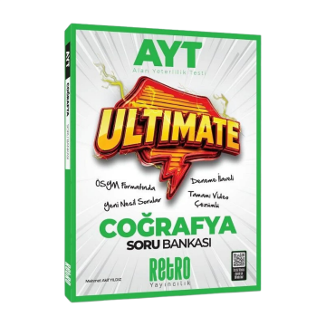 Retro Yayıncılık AYT Coğrafya Ultimate Soru Bankası Çözümlü - Mehmet Akif Yıldız