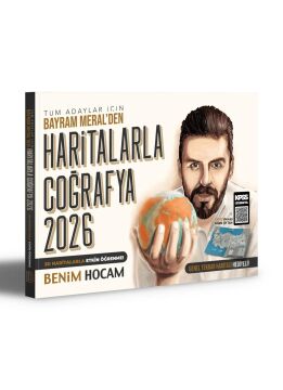 2026 Tüm Adaylar İçin Haritalarla Coğrafya Konu Anlatımı Bayram Meral Benim Hocam Yayınları
