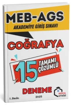 Hoca Etkisi 2025 MEB-AGS Coğrafya 15 Deneme Çözümlü Hoca Etkisi Yayınları