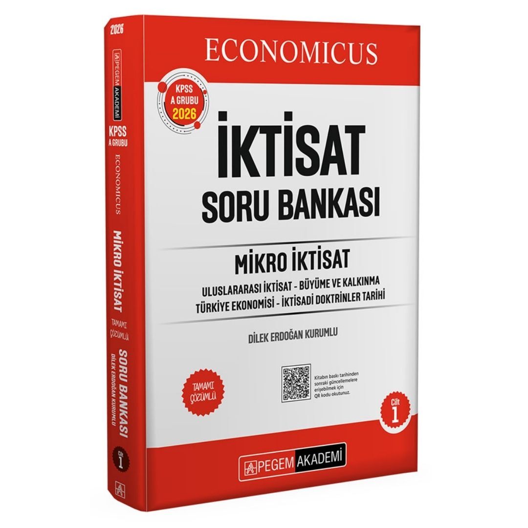 2026 KPSS A Grubu Economicus Mikro İktisat Tamamı Çözümlü Soru Bankası (cilt 1) Pegem Akademi
