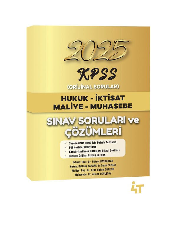 2025 Kpss Orijinal Sorular 4T Yayınları