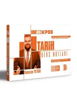 2026 KPSS Tarih Ders Notları Ramazan Yetgin Benim Hocam Yayınları