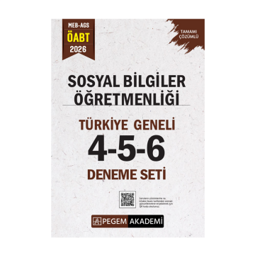 2026 MEB AGS ÖABT Sosyal Bilgiler Öğretmenliği Tamamı Çözümlü Türkiye Geneli 4-5-6 (3'lü Deneme Seti) Pegem Yayınları