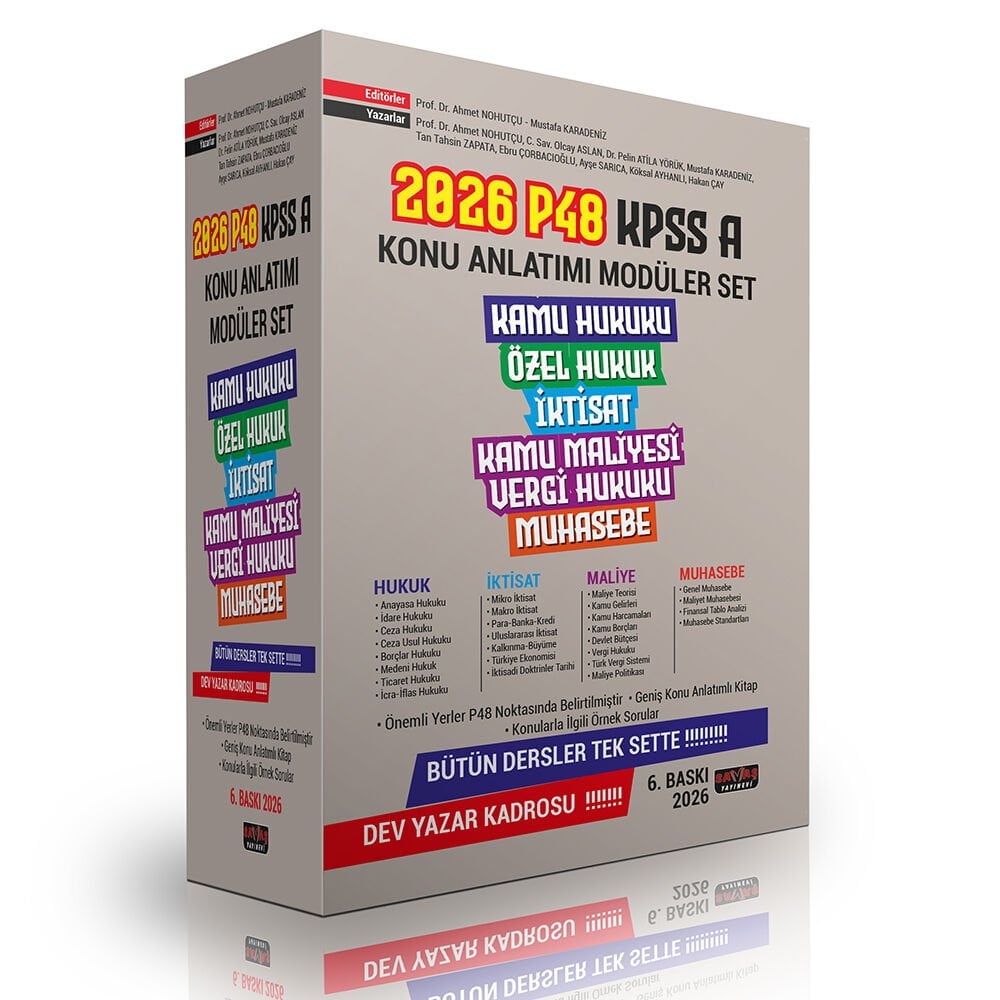 P48 KPSS A Grubu Tüm Dersler Konu Anlatımlı Tek Kitap Savaş Yayınları