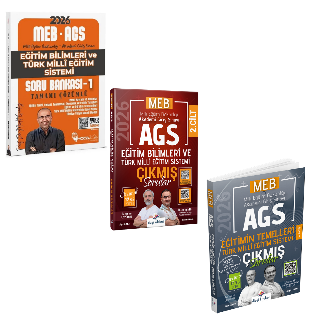 2026 MEB AGS Eğitim Bilimleri ve Türk Milli Eğitim Sistemi Soru Bankası-1 & MEB AGS Eğitim Bilimleri ve Türk Milli Eğitim Sistemi Çıkmış Sorular & MEB AGS Eğitimin Temelleri Çıkmış Sorular Seti