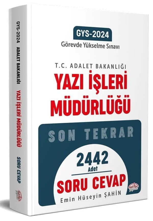 Adalet Bakanlığı Yazı İşleri Müdürlüğü GYS Soru Cevap Data Yayınları