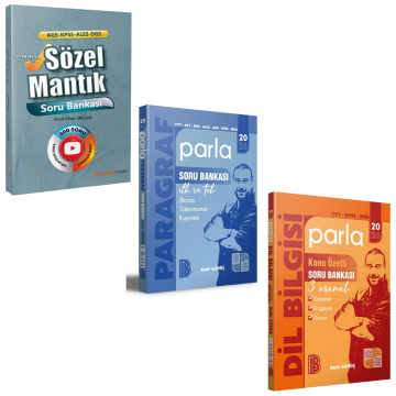 2026 Uzman Kariyer Sözel Mantık Soru Bankası, Parla Paragraf Soru Bankası ve Parla Dil Bilgisi Soru Bankası 3'lü Set