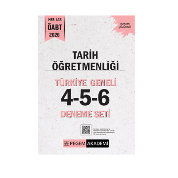 2026 MEB AGS ÖABT Tarih Öğretmenliği Tamamı Çözümlü Türkiye Geneli 4-5-6 (3'lü Deneme Seti) Pegem Yayınları