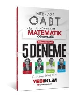 2025 MEB AGS ÖABT VİP İlköğretim Matematik Öğretmenliği Tamamı Çözümlü 5 Deneme Sınavı Yediiklim Yayınları