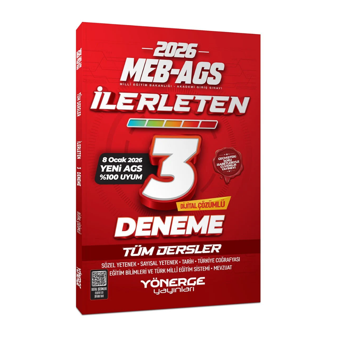 2026 MEB-AGS Tüm Dersler İlerleten 3 Deneme Çözümlü Yönerge Yayınları
