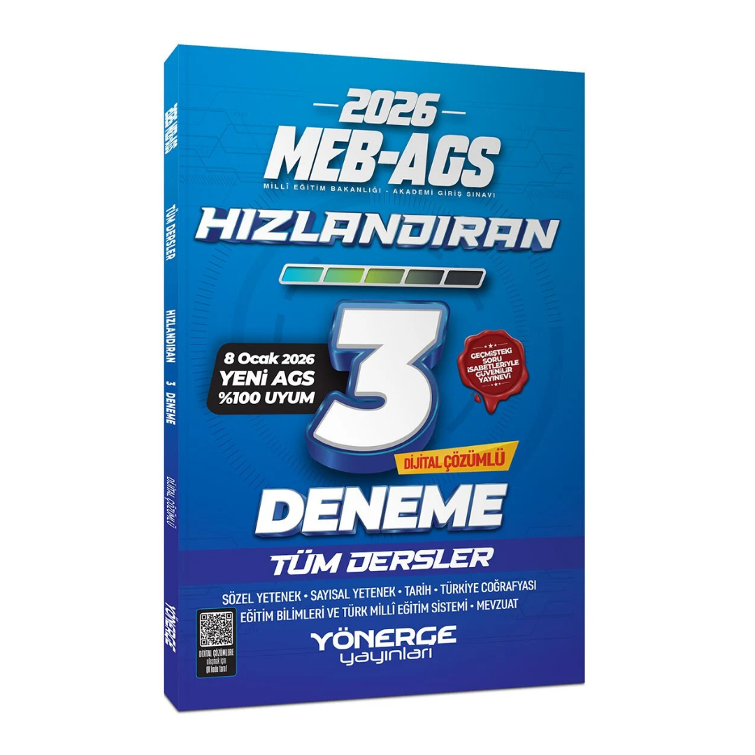 2026 MEB AGS Tüm Dersler Hızlandıran 3 Deneme Çözümlü Yönerge Yayınları