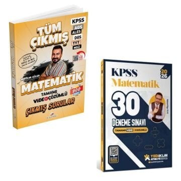 Dizgi Kitap 2026 Matematik Tüm Sınavlar Çıkmış Sorular ve KPSS Matematik 30 Deneme Sınavı Yediiklim Yayınları Seti