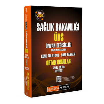 Pegem Yayınları 2026 ÜDS Sağlık Bakanlığı Ünvan Değişikliği Sınavlarına Hazırlık Konu Anlatımlı Soru Bankası ORTAK KONULAR GENEL KÜLTÜR MEVZUAT