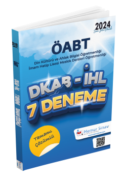 Memur Sınav Yayınları 2024 ÖABT-DKAB-İHL Tamamı Çözümlü 7 Deneme