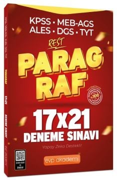 EVP Akademi KPSS MEB-AGS ALES DGS TYT Paragraf REST 17x21 Deneme Çözümlü EVP Akademi