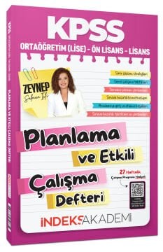 KPSS Planlama ve Etkili Çalışma Defteri - Zeynep Salman İçli İndeks Akademi Yayıncılık