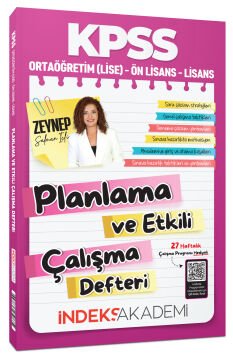KPSS Planlama ve Etkili Çalışma Defteri - Zeynep Salman İçli İndeks Akademi Yayıncılık