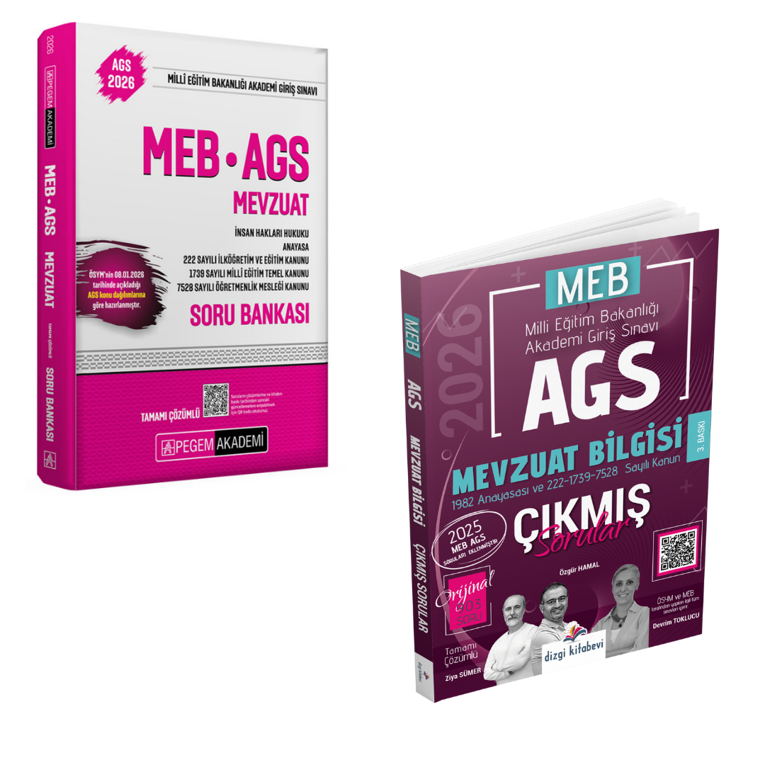 2026 MEB AGS Soru Bankası Tamamı Çözümlü Mevzuat & MEB AGS Mevzuat Bilgisi Çıkmış Sorular Seti