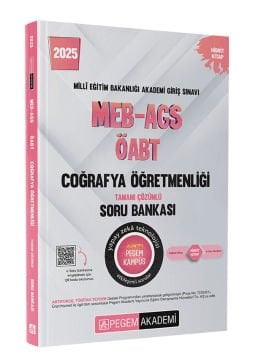 2025 MEB-AGS-ÖABT Coğrafya Öğretmenliği Tamamı Çözümlü Soru Bankası Pegem Yayınları
