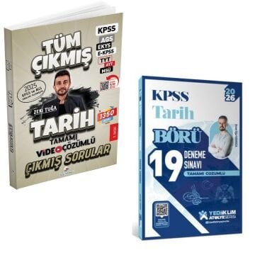 Dizgi Kitap 2026 Tarih Tüm Sınavlar Çıkmış Sorular ve KPSS Tarih 19 Deneme Sınavı Yediiklim Yayınları Seti