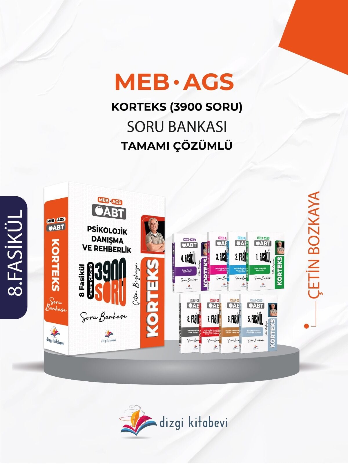 Dizgi Kitap 2026 Meb Ags ÖABT Korteks Psikolojik Danışma ve Rehberlik Öğretmenliği Tamamı PDF Çözümlü Soru Bankası Çetin Bozkaya