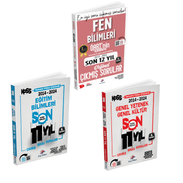Dizgi Kitap KPSS ÖABT'nin Rehberi Fen Bilimleri Öğretmenliği, Eğitim Bilimleri ve Genel Yetenek Genel Kültür Video Çözümlü Orijinal Çıkmış Sorular Seti 2025