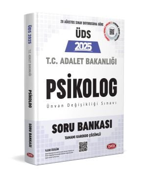 Data Yayınları ÜDS Adalet Bakanlığı Psikolog Soru Bankası - Karekod Çözümlü