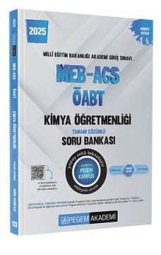 2025 MEB-AGS-ÖABT Kimya Öğretmenliği Tamamı Çözümlü Soru Bankası Pegem Yayınları