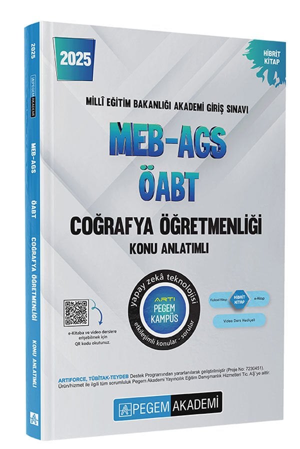 2025 MEB-AGS-ÖABT Coğrafya Öğretmenliği Konu Anlatımlı Pegem Yayınları