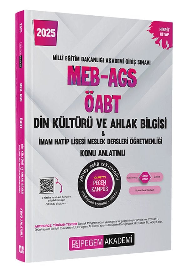 2025 MEB-AGS-ÖABT Din Kültürü ve Ahlak Bilgisi-İmam Hatip Lisesi Mes.Lisesi Öğretmenliği Konu Anlatımlı Pegem Yayınları