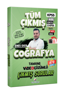 Dizgi Kitap 2026 Coğrafya Tüm Sınavlar Tamamı Video Çözümlü Çıkmış Sorular Enes Eker