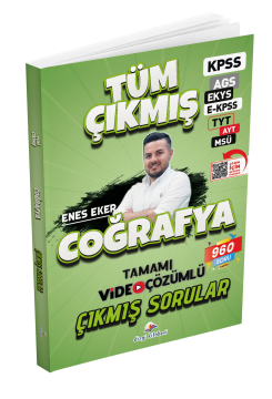 Dizgi Kitap 2026 Coğrafya Tüm Sınavlar Tamamı Video Çözümlü Çıkmış Sorular Enes Eker